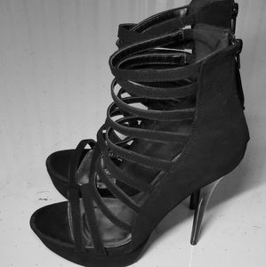 Qupid Black Stiletto Heels